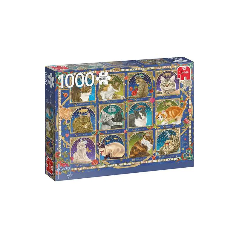 Puzzle Jumbo Horóscopo de Gatos de 1000 Piezas 18853