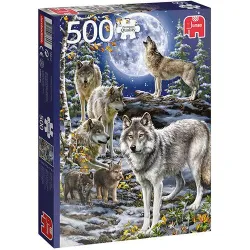 Puzzle Jumbo Manada de lobos en invierno de 500 piezas 18845