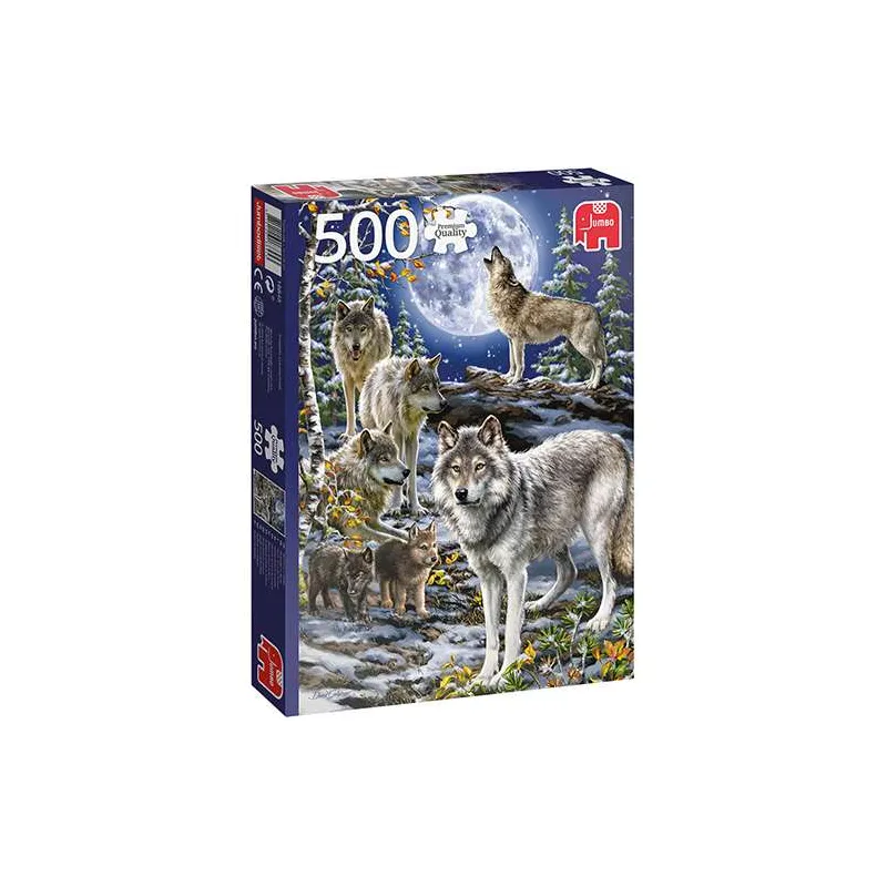 Puzzle Jumbo Manada de lobos en invierno de 500 piezas 18845