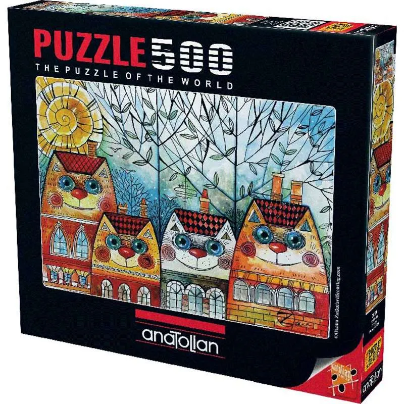 Puzzle Anatolian de 500 piezas Ciudad de gatos 3590