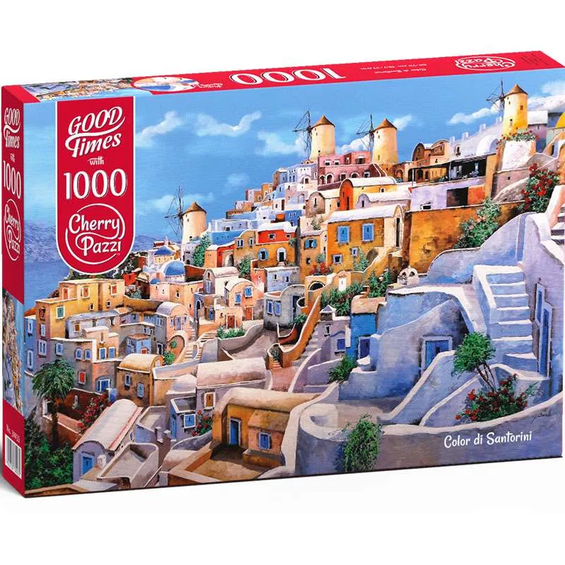 Puzzle Cherry Pazzi 1000 piezas Colores de Santorini 30035