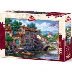 Puzzle Art Puzzle Canal con flores de 500 piezas 5070