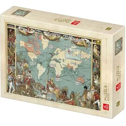 Puzzle Deico Mapa vintage de 1000 piezas 77561