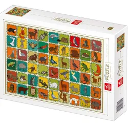 Puzzle Deico Collage de animales del bosque de 1000 piezas 77134