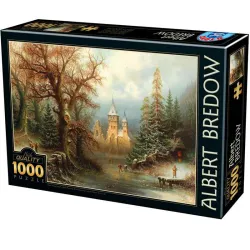 Puzzle DToys Paisaje de invierno romántico, Bredow de 1000 piezas 75697