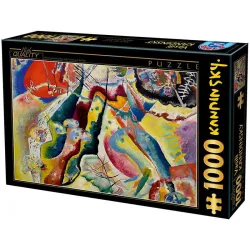 Puzzle DToys Pintura con mancha roja, Kandinsky de 1000 piezas 75116
