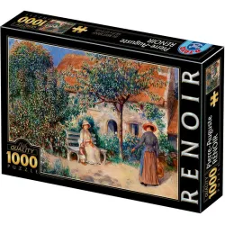 Puzzle DToys Escena de jardín en Bretaña, Renoir de 1000 piezas 77691