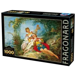 Puzzle DToys Los amantes felices, Fragonard de 1000 piezas 74997