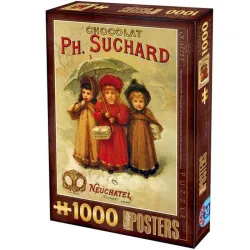 Puzzle DToys Póster vintage Chocolate Suchard de 1000 piezas 69610