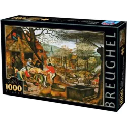 Puzzle DToys Otoño, Brueghel de 1000 piezas 70012
