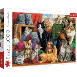Puzzle Trefl 1000 piezas Reunión de gatos 10555