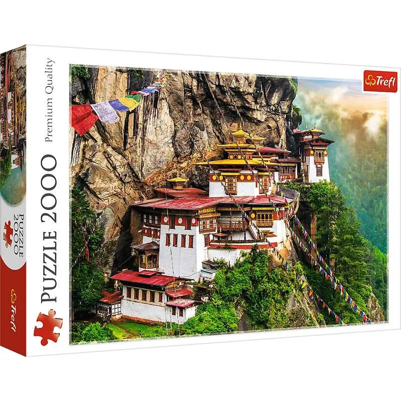 Puzzle Trefl 2000 piezas El nido del tigre, Bután 27092