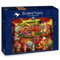 Bluebird Puzzle Puesto en el mercado de flores de 1000 piezas 70333-P