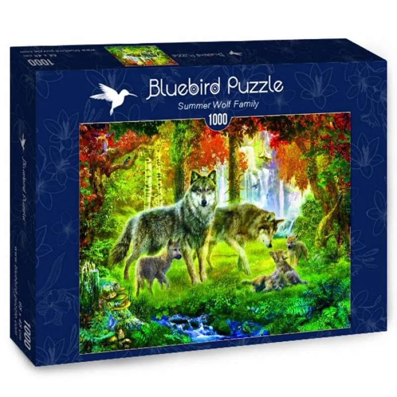 Bluebird Puzzle Familia de lobos en verano de 1000 piezas 70156