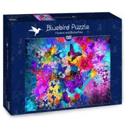Bluebird Puzzle Flores y mariposas de 1000 piezas 70219