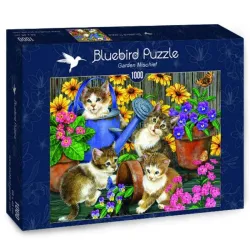 Bluebird Puzzle Travesura de gatos en el jardín de 1000 piezas 70489