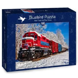 Bluebird Puzzle Tren rojo en la nieve de 1500 piezas 70282