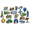 Puzzle de madera Mapa del Reino Animal 75 piezas Wooden City