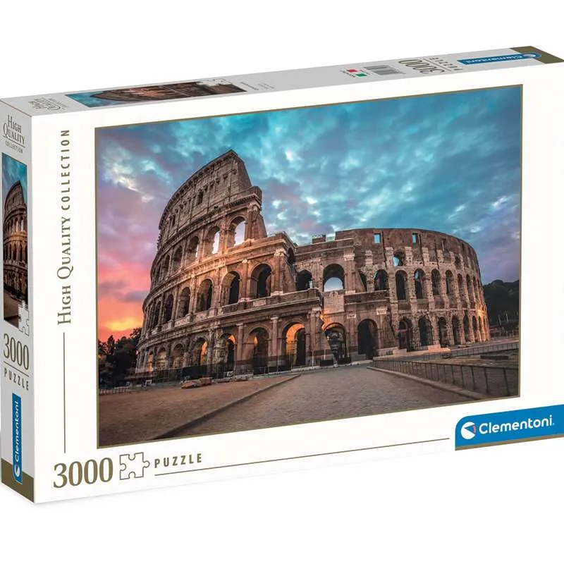 Puzzle Clementoni Amanecer en el coliseo, Roma 3000 piezas 33548