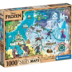 Puzzle Clementoni Story Maps Frozen 1000 piezas 39666