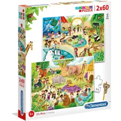 Puzzle Clementoni El zoo 2x60 piezas 21603