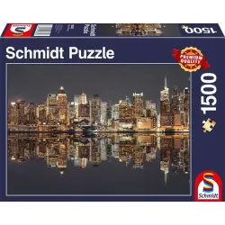 Puzzle Schmidt Nueva York por la noche de 1500 piezas 58382