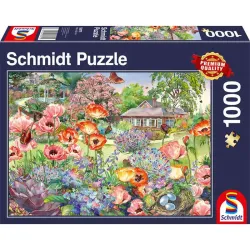 Puzzle Schmidt Jardín con flores de 1000 piezas 58975