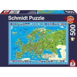 Puzzle Schmidt Descubriendo Europa de 500 piezas 58373