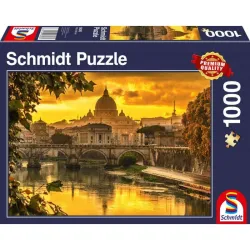 Puzzle Schmidt Luz dorada sobre Roma de 1000 piezas 58393