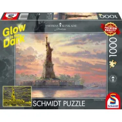 Puzzle Schmidt Estatua de la Libertad al anochecer de 1000 piezas 59498