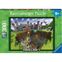Puzzle Ravensburger Mapa Minecraft 300 Piezas XXL 133345