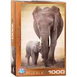Puzzle Eurographics 1000 piezas Elefante y bebé 6000-0270