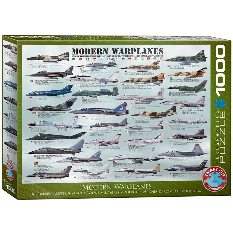 Puzzle Eurographics 1000 piezas Aviones de combate modernos 6000-0076