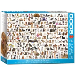 Puzzle Eurographics 2000 piezas El mundo de los perros 8220-0581