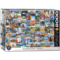 Puzzle Eurographics 2000 piezas Trotamundos: El mundo 8220-5480
