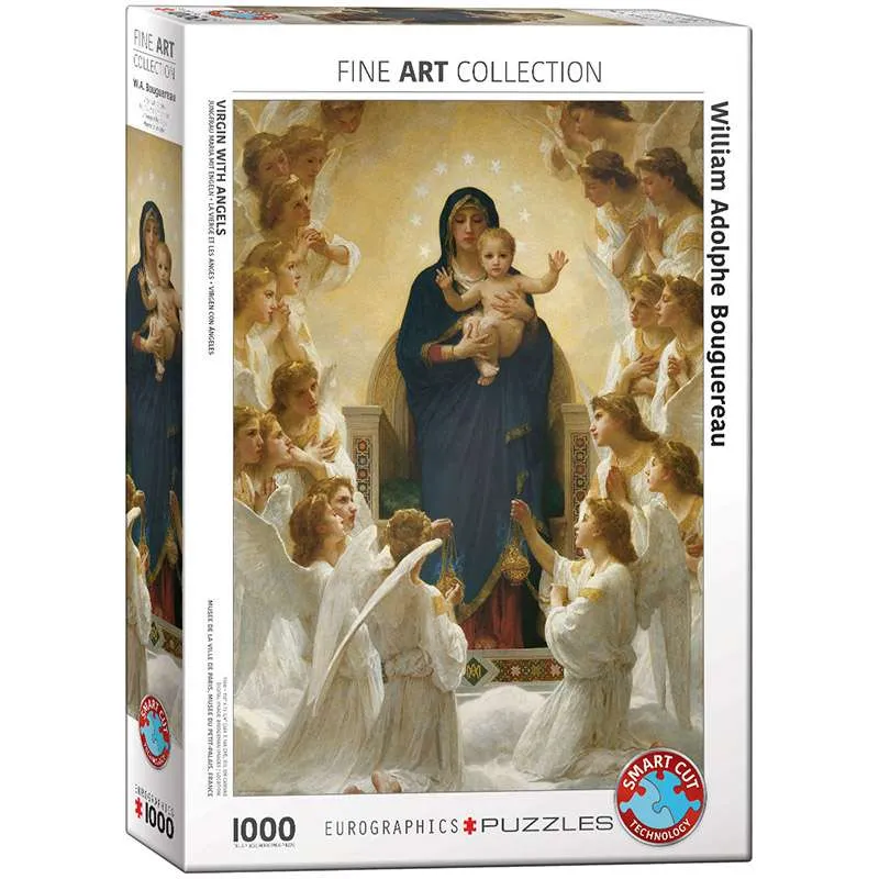 Puzzle Eurographics 1000 piezas Virgen con Angeles 6000-7064