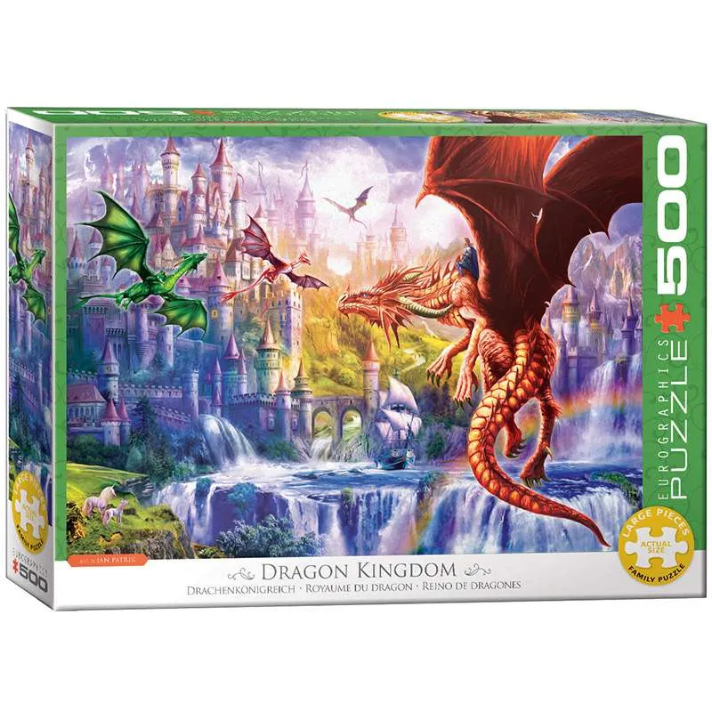 Puzzle Eurographics XXL 500 piezas Reino de dragones 6500-5362