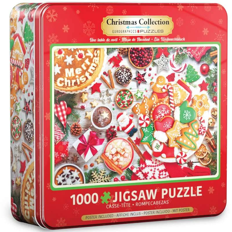 Puzzle Eurographics 1000 piezas Mesa de Navidad Lata 8051-5623