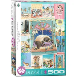 Puzzle Eurographics XXL 500 piezas Vida de gato 6500-5366