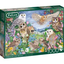 Puzzle Falcon 1000 piezas Búhos en el bosque 11286