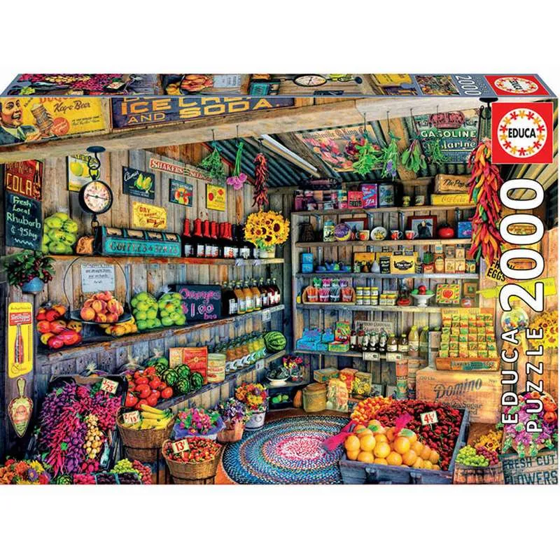 Educa puzzle 2000. Tienda de comestibles 17128