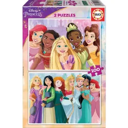 Educa puzzle 2x100. Princesas Disney 19298