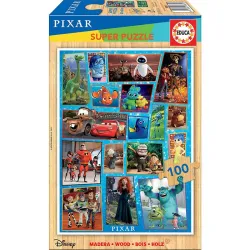 Educa super puzzle madera 100 piezas Disney Pixar 18881