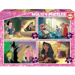 Educa puzzle progresivo 50-80-100-150 piezas Princesas y villanas Disney 18626