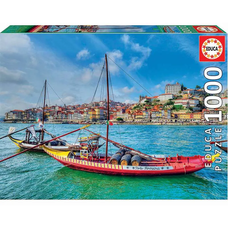 Educa puzzle 1000. Barcos Rabelos, Oporto 17196