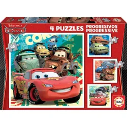 Educa multi puzzle progresivo 12-16-20-25 piezas Cars 2 14942