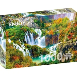 Puzzle Enjoy puzzle de 1000 piezas Cascadas de Plitvice en otoño 1266