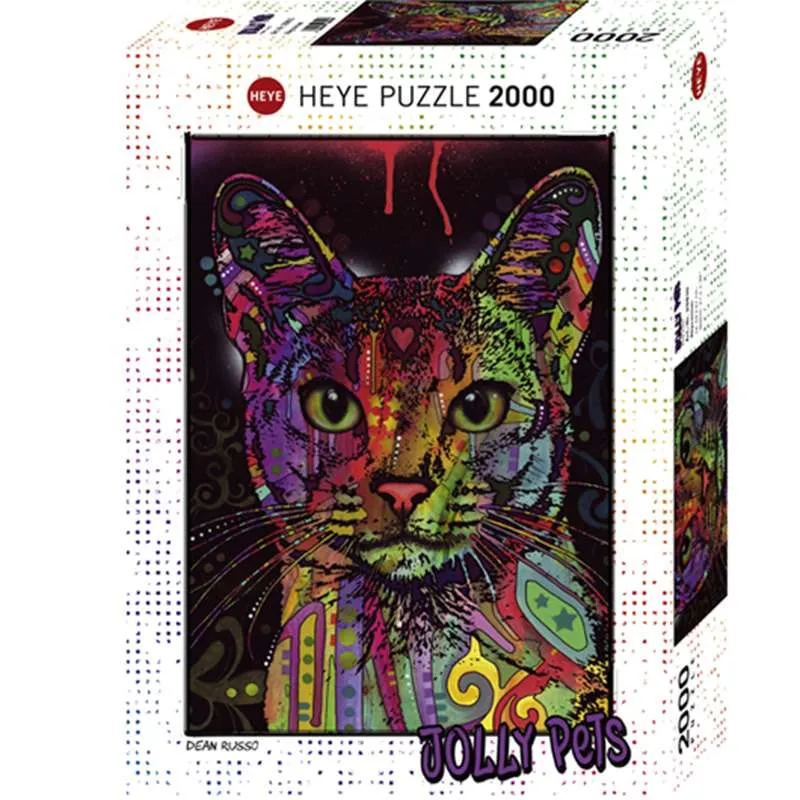 Puzzle Heye 2000 piezas Jolly Pets Gato abisino 29810