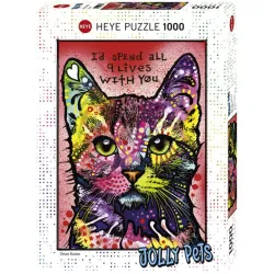 Puzzle Heye 1000 piezas Jolly Pets 9 Vidas 29731