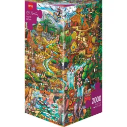 Puzzle Heye 2000 piezas Triangular Safari exótico 29996